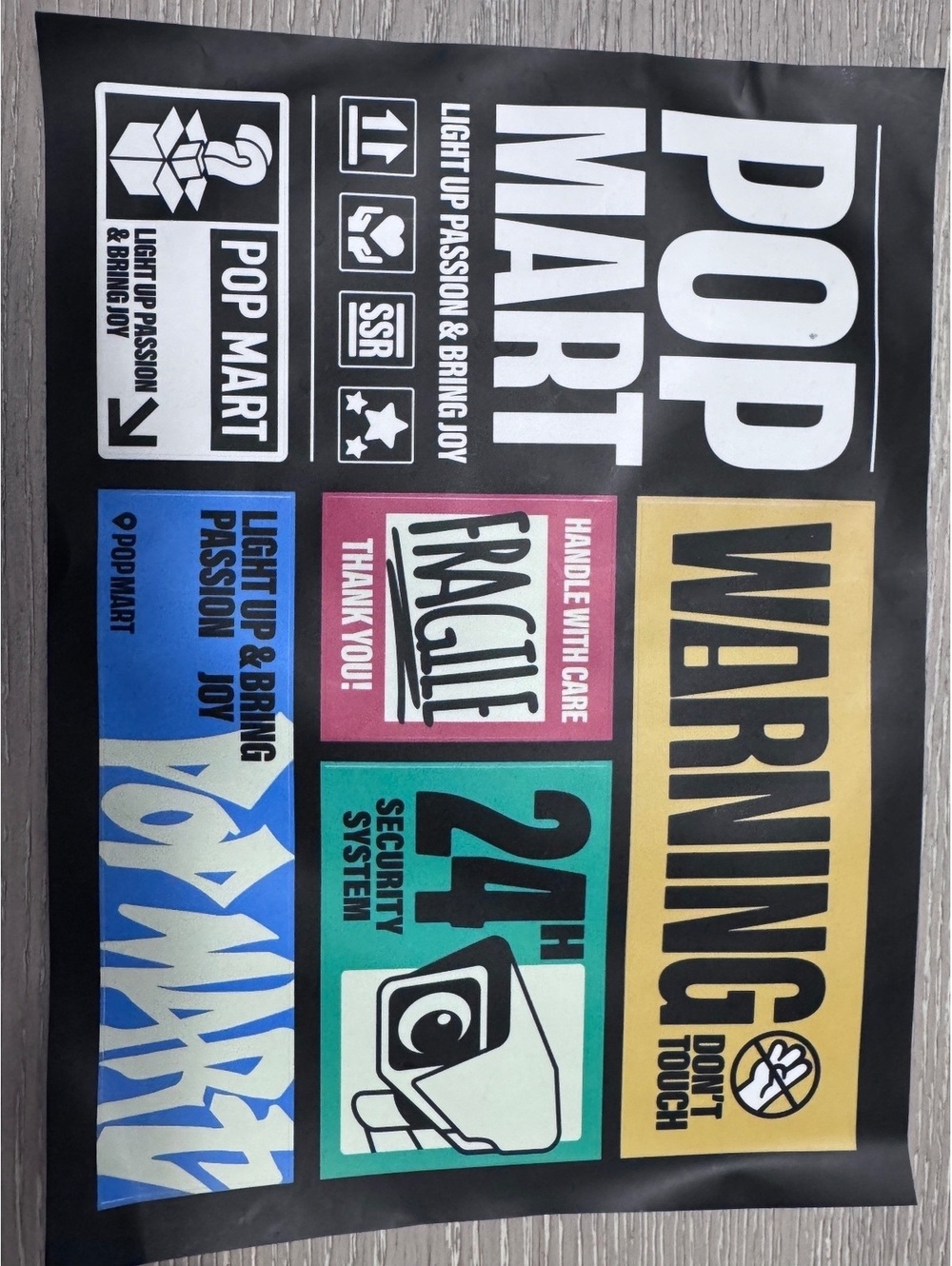 POP MART Display Container Vinyl Sticker Sheet Replacement Decals Unused